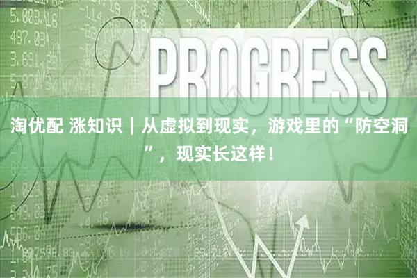 淘优配 涨知识｜从虚拟到现实，游戏里的“防空洞”，现实长这样！